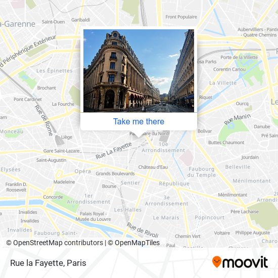 Mapa Rue la Fayette