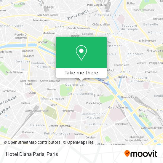 Hotel Diana Paris map