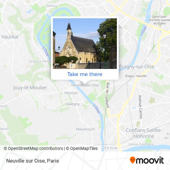 Mapa Neuville sur Oise