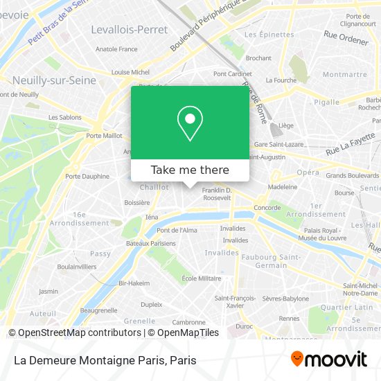 La Demeure Montaigne Paris map