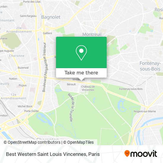 Best Western Saint Louis Vincennes map