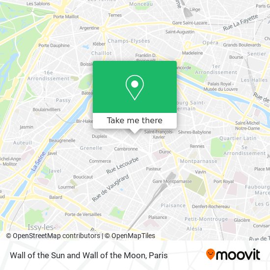 Mapa Wall of the Sun and Wall of the Moon