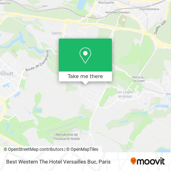 Mapa Best Western The Hotel Versailles Buc