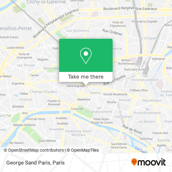 Mapa George Sand Paris