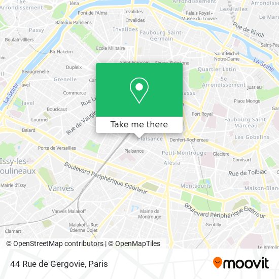 Mapa 44 Rue de Gergovie