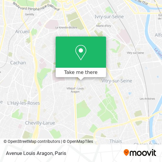 Avenue Louis Aragon map