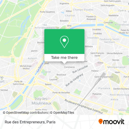 Mapa Rue des Entrepreneurs