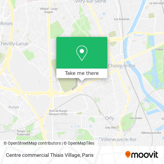 Centre commercial Thiais Village map