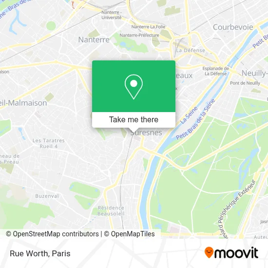 Rue Worth map