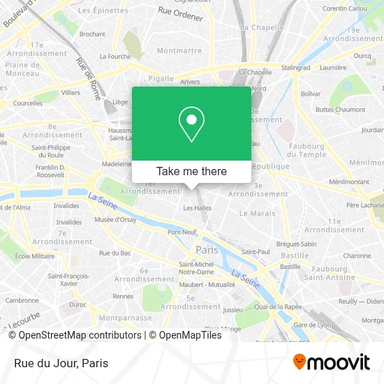 Mapa Rue du Jour