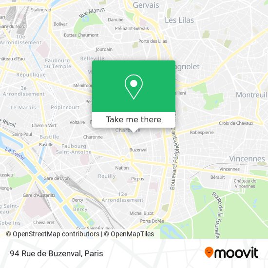 Mapa 94 Rue de Buzenval