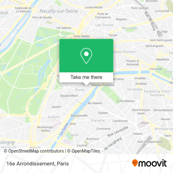 16e Arrondissement map