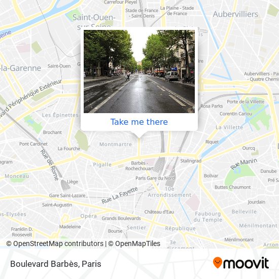 Mapa Boulevard Barbès