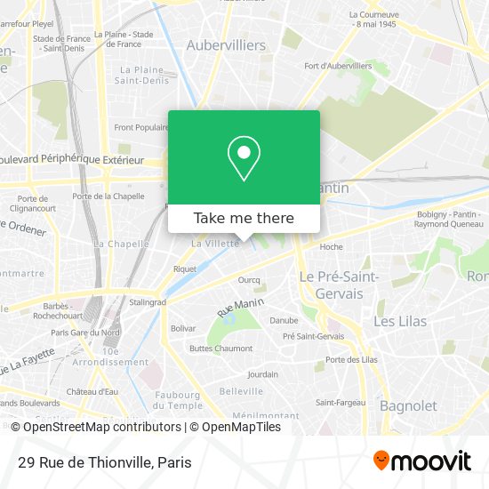 Mapa 29 Rue de Thionville