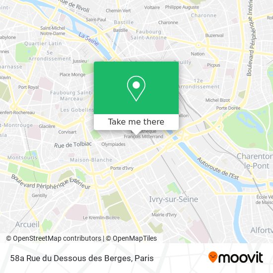 58a Rue du Dessous des Berges map