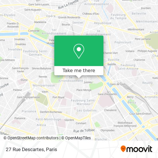 Mapa 27 Rue Descartes