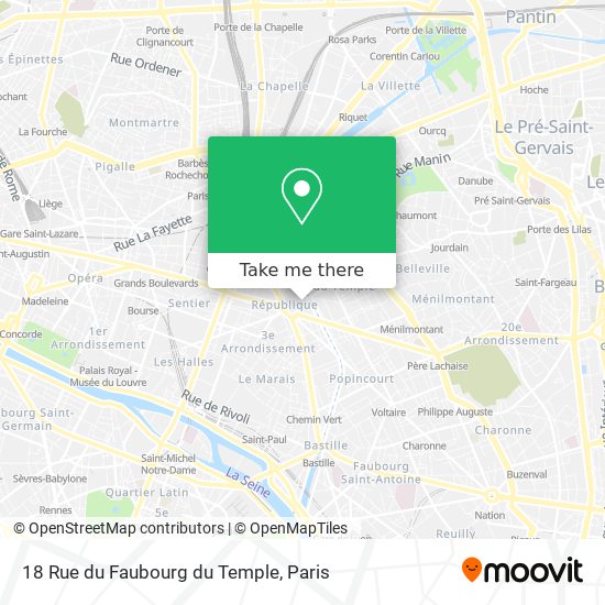 18 Rue du Faubourg du Temple map