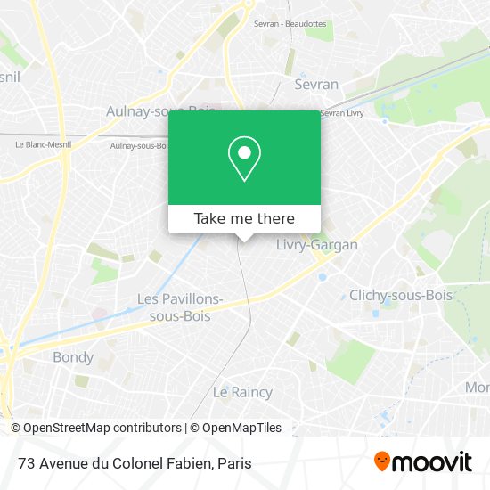 Mapa 73 Avenue du Colonel Fabien