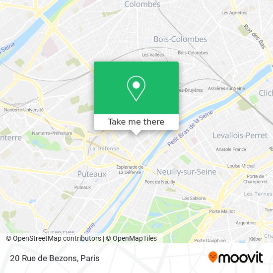 Mapa 20 Rue de Bezons
