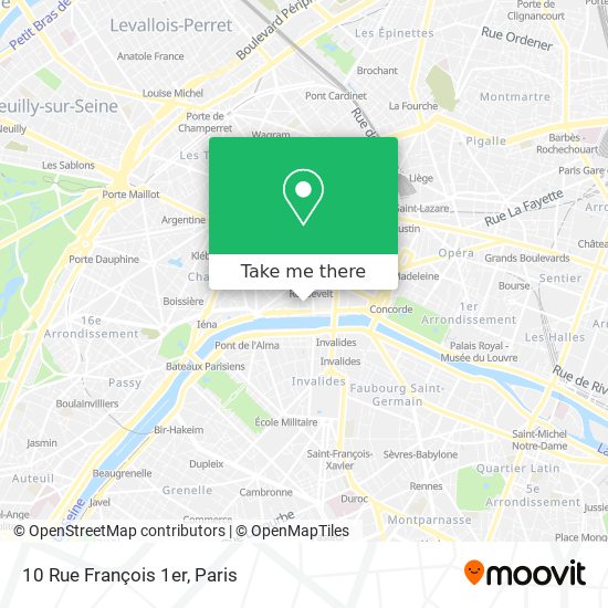 Mapa 10 Rue François 1er