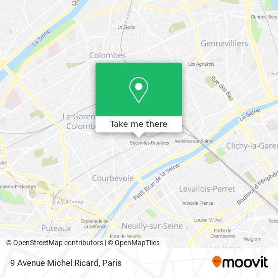 Mapa 9 Avenue Michel Ricard