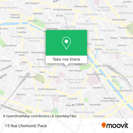 Mapa 15 Rue Lhomond