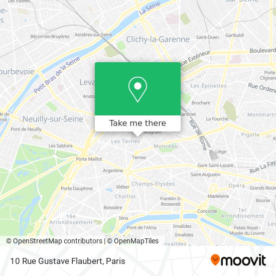 Mapa 10 Rue Gustave Flaubert