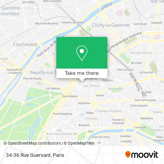 Mapa 34-36 Rue Guersant