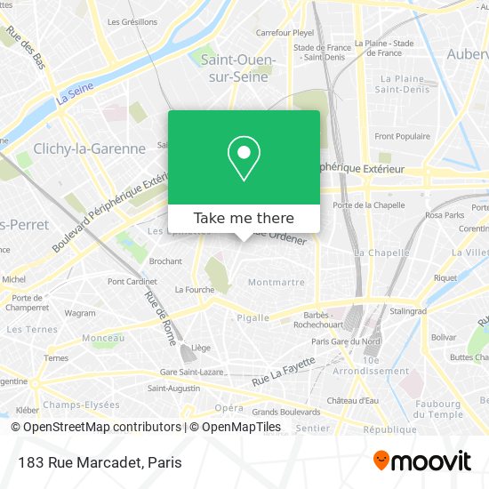 183 Rue Marcadet map