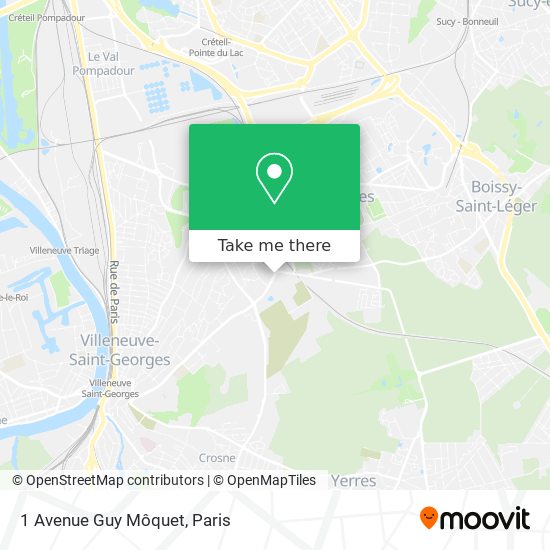 Mapa 1 Avenue Guy Môquet