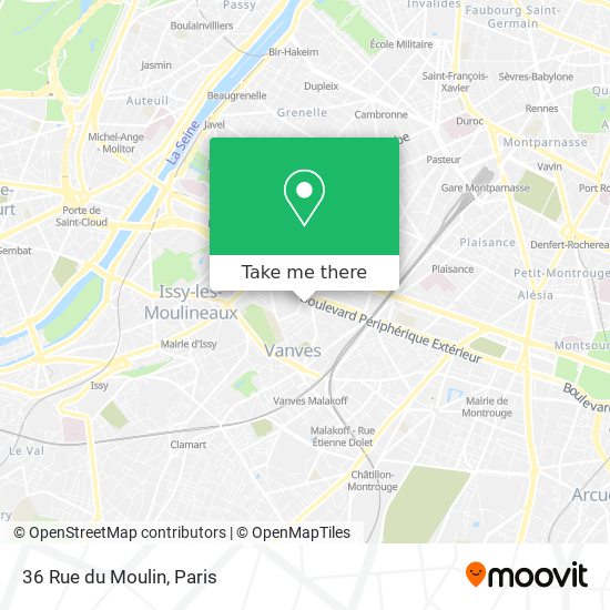 Mapa 36 Rue du Moulin