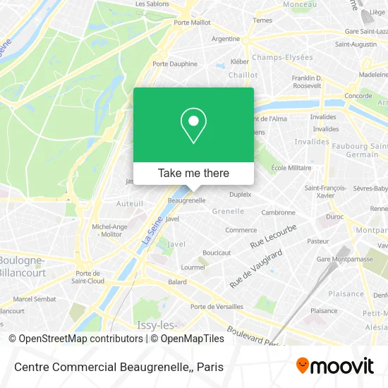 Centre Commercial Beaugrenelle, map