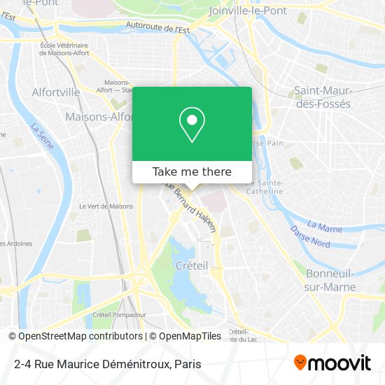 Mapa 2-4 Rue Maurice Déménitroux