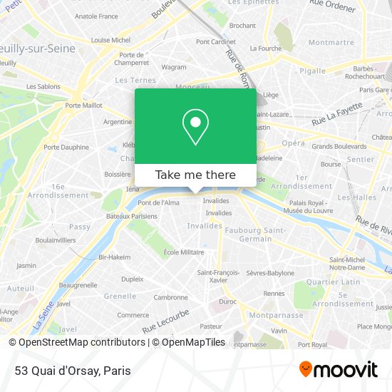 Mapa 53 Quai d'Orsay
