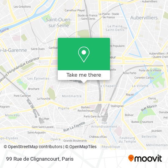 99 Rue de Clignancourt map