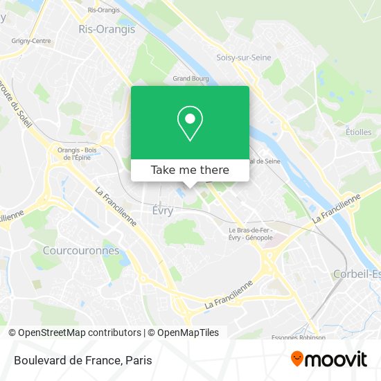 Mapa Boulevard de France