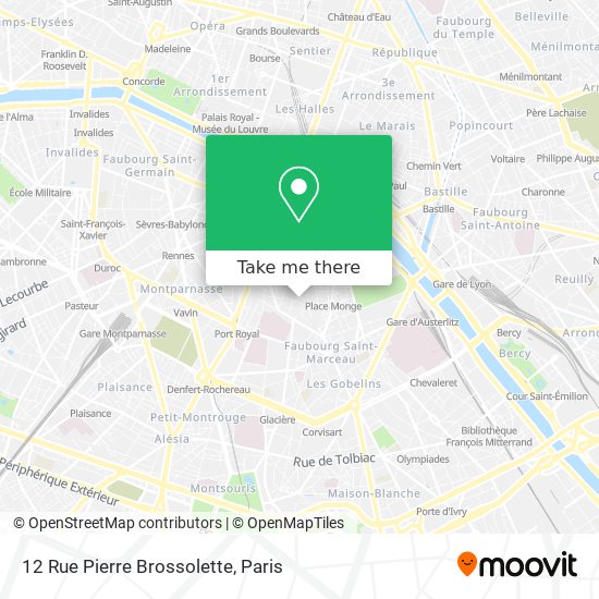 Mapa 12 Rue Pierre Brossolette