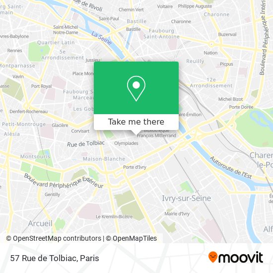 57 Rue de Tolbiac map