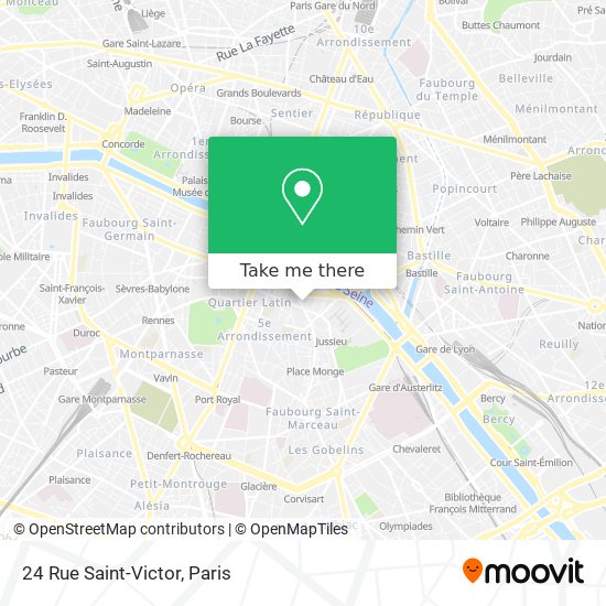 Mapa 24 Rue Saint-Victor
