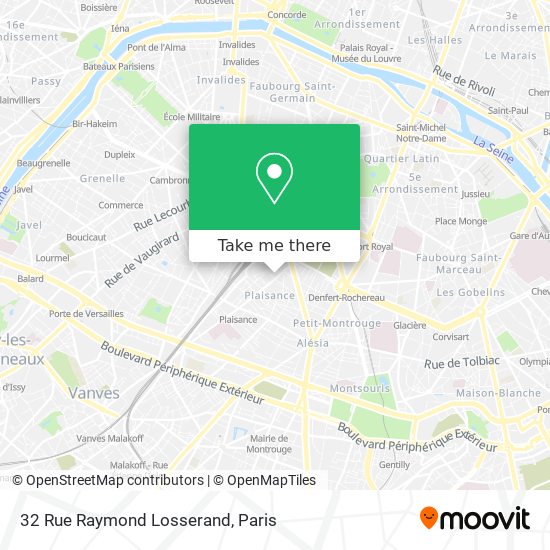 32 Rue Raymond Losserand map