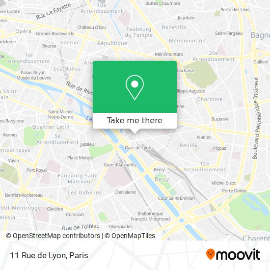 Mapa 11 Rue de Lyon