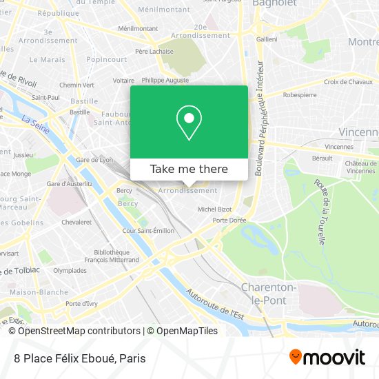 Mapa 8 Place Félix Eboué