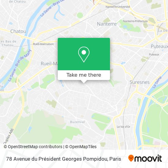 78 Avenue du Président Georges Pompidou map