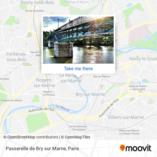 Mapa Passerelle de Bry sur Marne