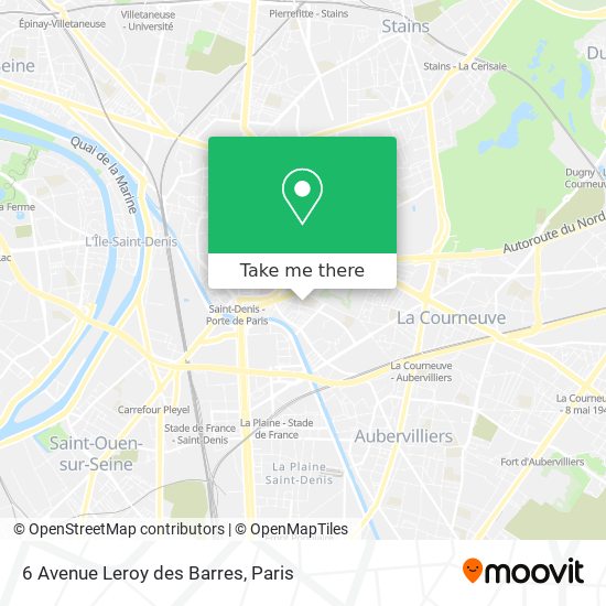 Mapa 6 Avenue Leroy des Barres