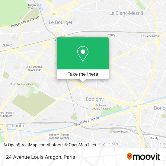 24 Avenue Louis Aragon map