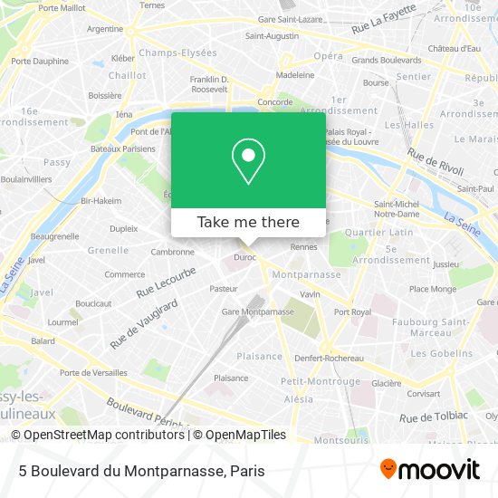 Mapa 5 Boulevard du Montparnasse