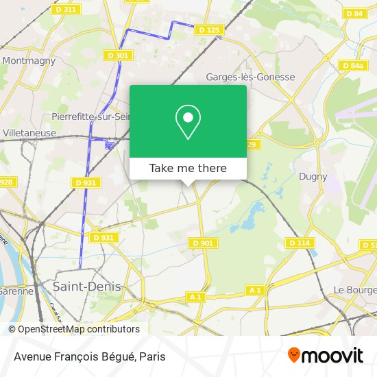 Avenue François Bégué map