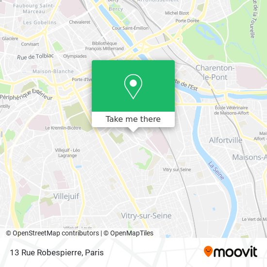 Mapa 13 Rue Robespierre