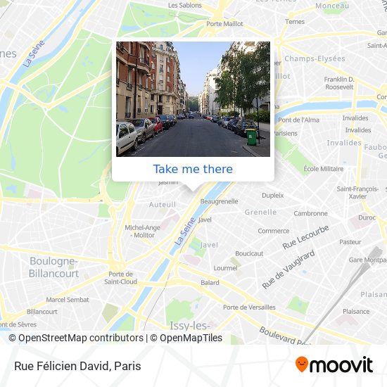 Rue Félicien David map